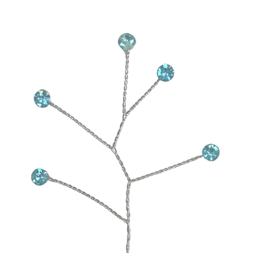 Quintet - Wired Rhinestone Floral Accessories | 12 Count