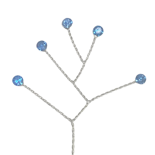 Quintet - Wired Rhinestone Floral Accessories | 12 Count