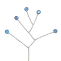 Quintet - Wired Rhinestone Floral Accessories | 12 Count