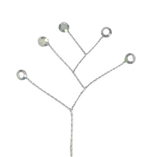 Quintet - Wired Rhinestone Floral Accessories | 12 Count