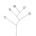 Quintet - Wired Rhinestone Floral Accessories | 12 Count