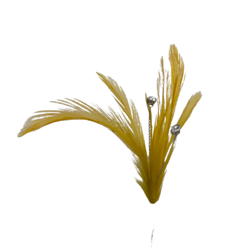 Flutterzz - Accesorios florales de plumas con alambre de diamantes de imitación | 3 cuentas