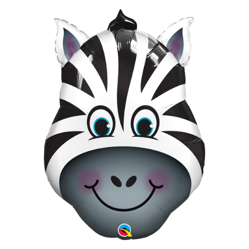 32" Zany Zebra Foil Balloon (D)