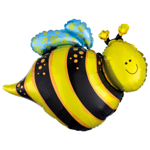 Globo de aluminio con forma de abeja feliz de 25"