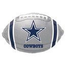 17" Dallas Cowboys Silver NFL Football Foil Balloon | Buy 5 Or More Save 20%
