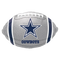 Globo de lámina de fútbol de la NFL plateado de los Dallas Cowboys de 17" | Compre 5 o más y ahorre un 20 %