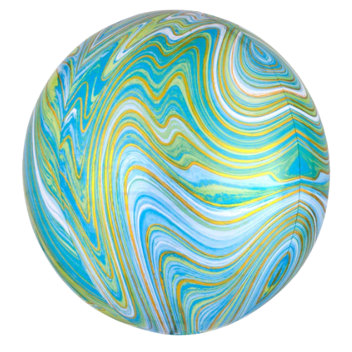 15" Anagram Orbz® XL™ Marblez™ Balloons - Globe Shaped | 1 Count