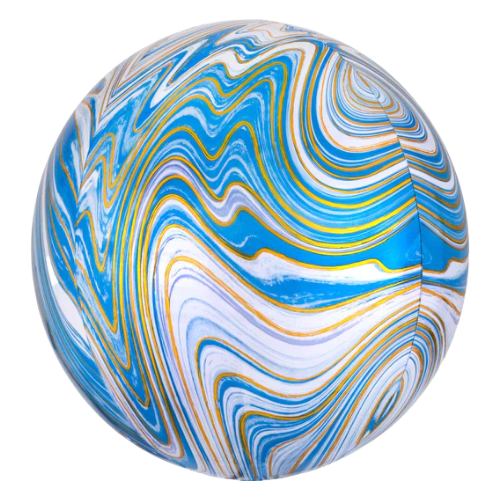 15" Anagram Orbz® XL™ Marblez™ Balloons - Globe Shaped | 1 Count