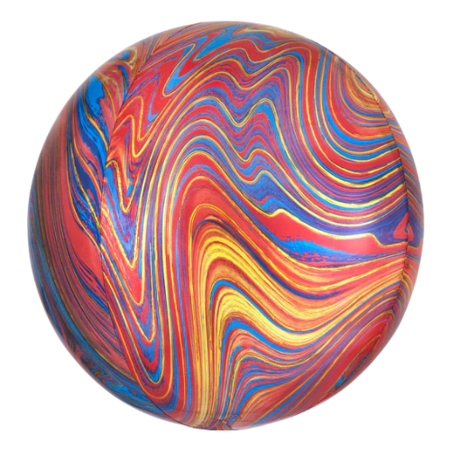 15" Anagram Orbz® XL™ Marblez™ Balloons - Globe Shaped | 1 Count