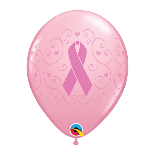 11" Qualatex Pink Breast Cancer Awareness Latex Balloon | 50 Count