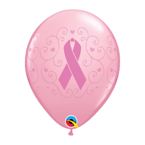 Globo de látex de concienciación sobre el cáncer de mama de 11.0 in | 50 unidades