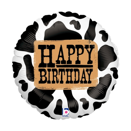 18" Western Happy Birthday Foil Balloon | Buy 5 Or More Save 20%