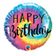 18" Happy Birthday Tie Dye & Swirls Foil Balloon | Buy 5 Or More Save 20%