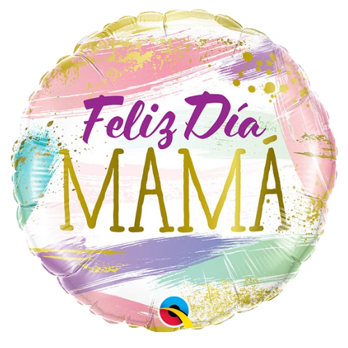 Globo de aluminio Feliz Dia Mama Color Swashes de 18" (P10) | Compre 5 o más y ahorre 20 %
