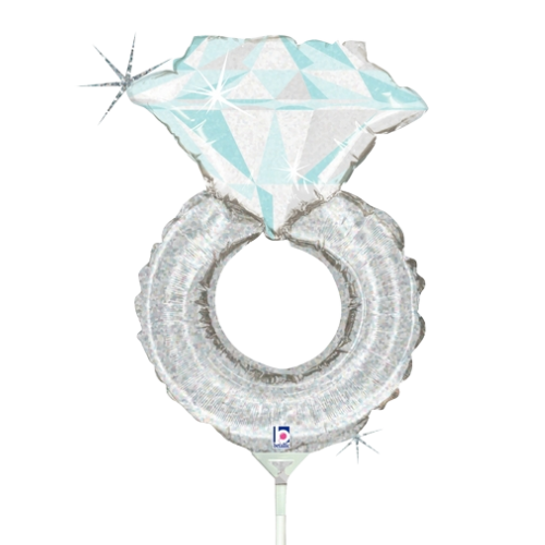 Globo de aluminio con relleno de aire para anillo de bodas de 14" | Compre 5 o más y ahorre un 20 %