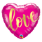 18" Love Gold Heart Foil Balloon (P5) | Buy 5 Or More Save 20%