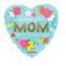 Globo de aluminio con corazón de flores Love You Mom de 18" (P8) | Compra 5 o más y ahorra un 20 %