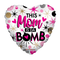 Globo de aluminio con forma de corazón de 18" This Mom Is Da Bomb (WSL) | Liquidación - Hasta agotar existencias