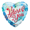 18" I Adore You Heart Foil Balloon (P5) | Buy 5 Or More Save 20%