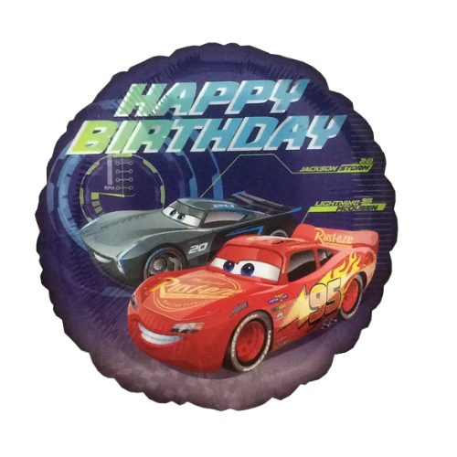 18" Cars 3 Happy Birthday Foil Balloon | Buy 5 Or More Save 20%