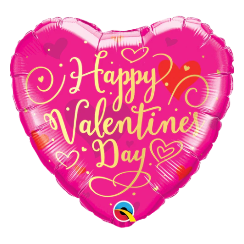 Globo de corazón de papel de aluminio dorado para el día de San Valentín de 18" | Compre 5 o más y ahorre un 20 %