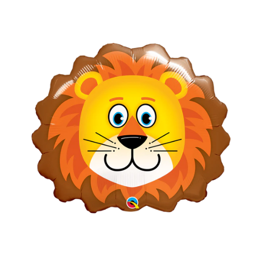 Globo Airfill de lámina plana con adorable león de 14" | Compre 5 o más y ahorre un 20 %