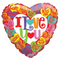 18″ I Love You Little Messages Heart Foil Balloon (P5) | Buy 5 Or More Save 20%