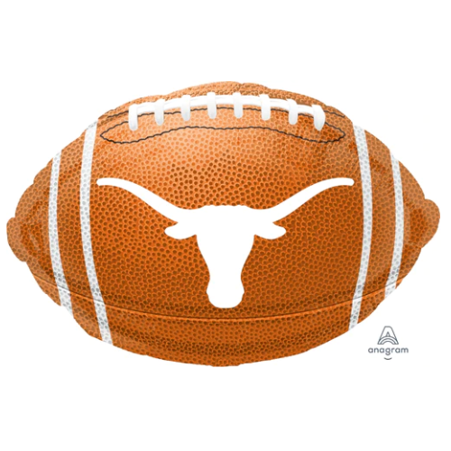 Globo de lámina de fútbol universitario de la Universidad de Texas de 17" | Compre 5 o más y ahorre un 20 %