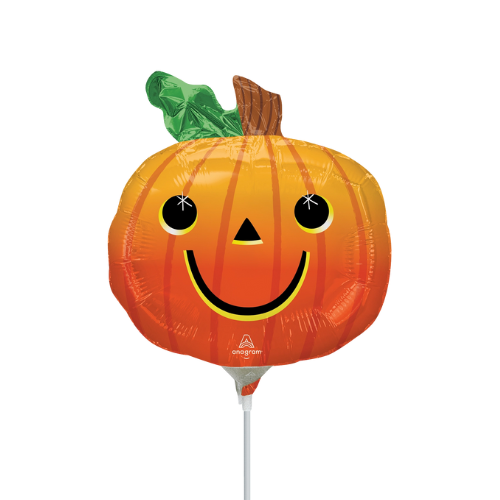 14" Smiley Pumpkin Foil Airfill Balloon (P13) | Buy 5 Or Morea Save 20%