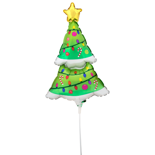 14" Lighted Christmas Tree Foil Airfill Balloon (P23) | Buy 5 Or More Save 20%