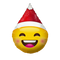 18" Smiley With Christmas Hat Foil Balloon | Buy 5 Or More Save 20%