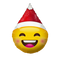 Globo de aluminio de 18" con carita sonriente con sombrero navideño | Compre 5 o más y ahorre un 20 %