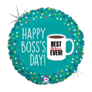 18" Boss's Day Coffee Mug holographic Foil Balloon (P4) | Buy 5 Or More Save 20%