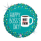 Globo de lámina holográfica de taza de café Boss's Day de 18" (P4) | Compre 5 o más y ahorre 20%
