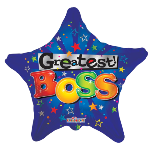 18" Greatest Boss Foil Balloon (P4) | Buy 5 Or More Save 20%