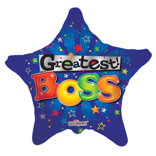 Globo metalizado Greatest Boss de 18" (P4) | Compre 5 o más y ahorre un 20 %