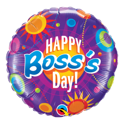 18" Boss's Day Colorful Circles Foil Balloon (P4) | Buy 5 Or More Save 20%
