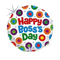 Globo de papel de aluminio holográfico Boss's Day Colors &amp; Dots de 18" (P4) | Compra 5 o más y ahorra un 20 %