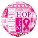 Globo de aluminio de 18" con inspiración para el cáncer de mama (P4) | Compre 5 o más y ahorre un 20 %