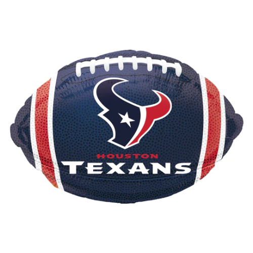 Globo de aluminio de fútbol de la NFL de los Houston Texans de 17" | Compre 5 o más y ahorre un 20 %
