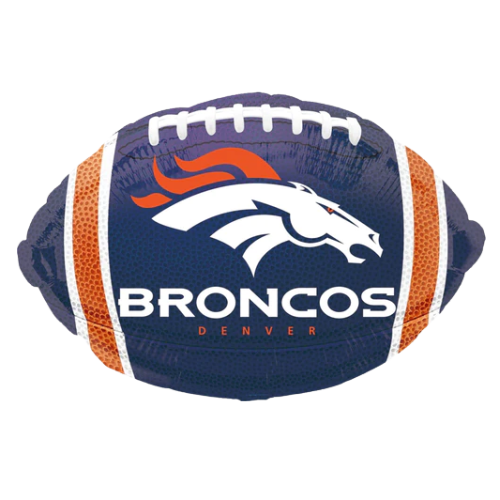 Globo de aluminio de fútbol de la NFL de los Denver Broncos de 17" | Compre 5 o más y ahorre un 20 %