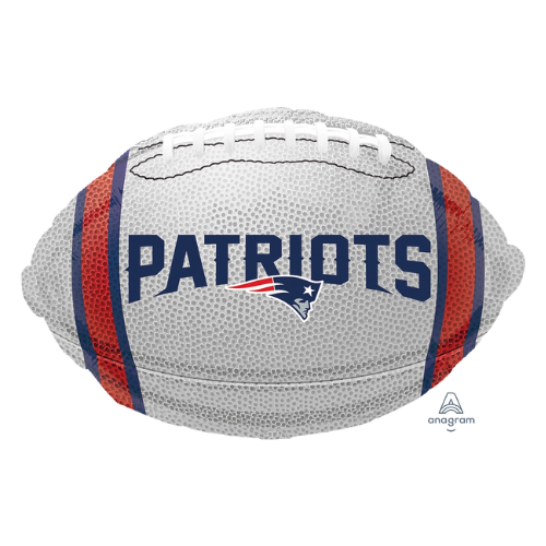 Globo de aluminio de fútbol de la NFL de los New England Patriots de 17" | Compre 5 o más y ahorre un 20 %