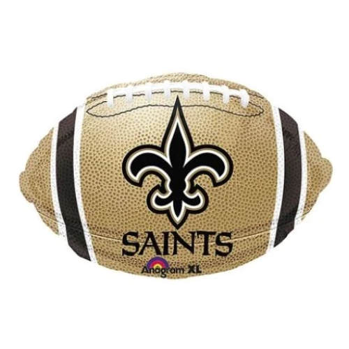 Globo de aluminio de fútbol de la NFL de los New Orleans Saints de 17" | Compre 5 o más y ahorre un 20 %