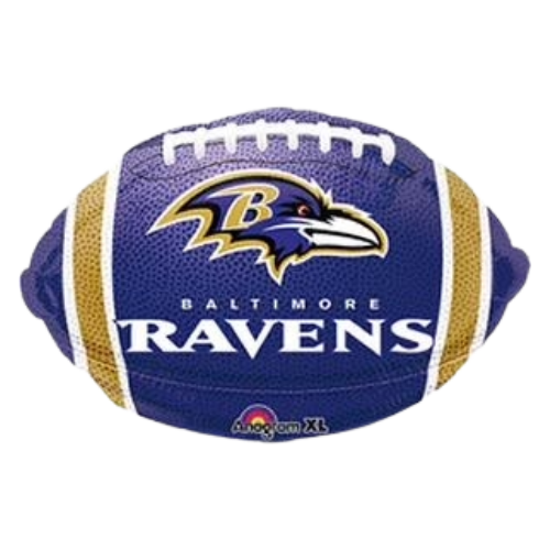 Globo de aluminio de fútbol de la NFL de los Baltimore Ravens de 17" | Compre 5 o más y ahorre un 20 %