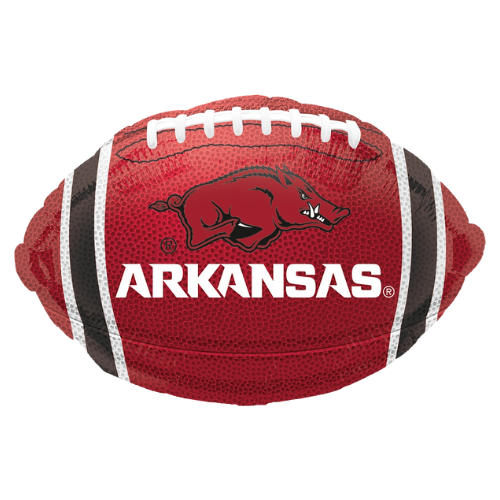 Globo de lámina de fútbol universitario Arkansas Razorback de 17" | Compra 5 o más y ahorra un 20 %