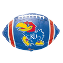 Globo de lámina de fútbol universitario de la Universidad de Kansas de 17" (D) | Compre 5 o más y ahorre un 20 %