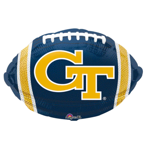 Globo de lámina de fútbol Georgia Tech de 17" | Compre 5 o más y ahorre un 20 %