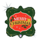 18" Vintage Merry Christmas Holographic Foil Balloon (WSL) | Clearance - While Supplies Last