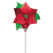 Globo de relleno de aire con lámina de flor de pascua de 14" (P23) | Compre 5 o más y ahorre un 20 %
