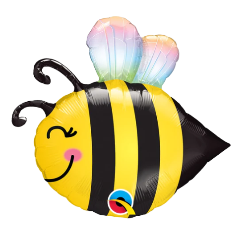 14" Mini Sweet Bee Flat Airfill Foil Balloon | Buy 5 Or More Save 20%